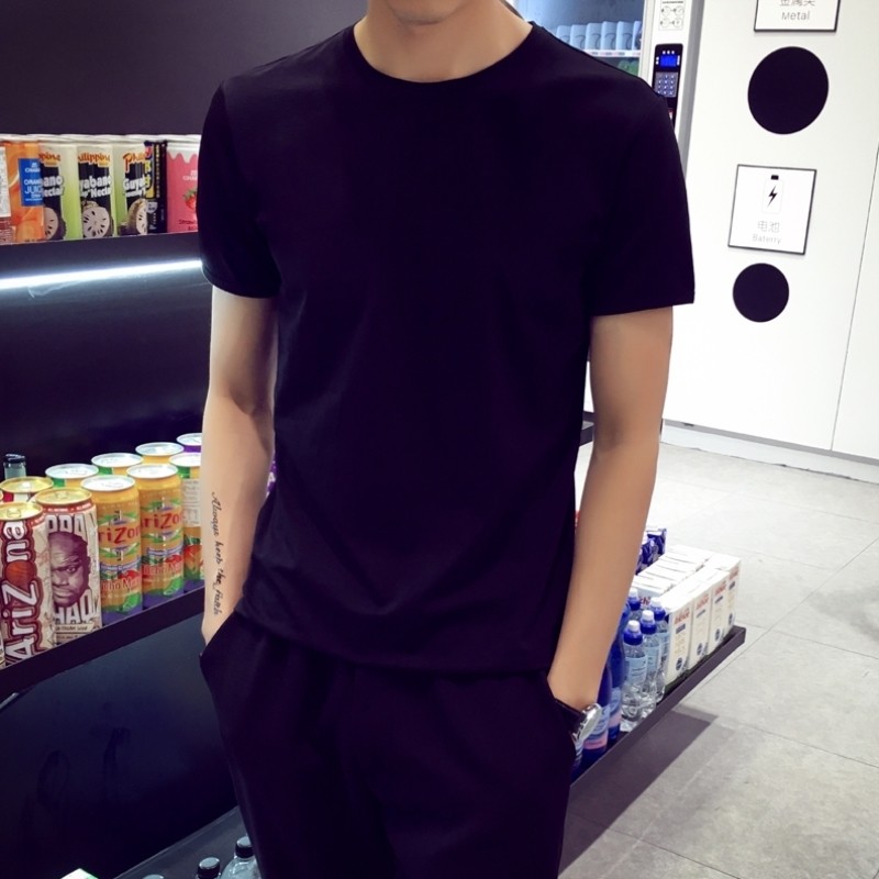 年轻人白衣身体男子白色短袖打底男大学生初夏运动服bf风热天圆领|msdalam kategori Pakaian Lelaki, baju-T - dari Buy2taobao.com untuk memberikan perkhidmatan ejen Taobao profesional membeli