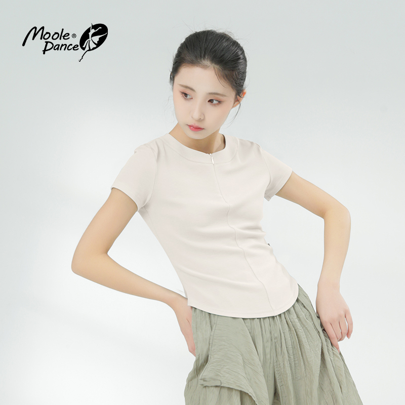 小茉莉舞蹈服短袖上衣成人练功服