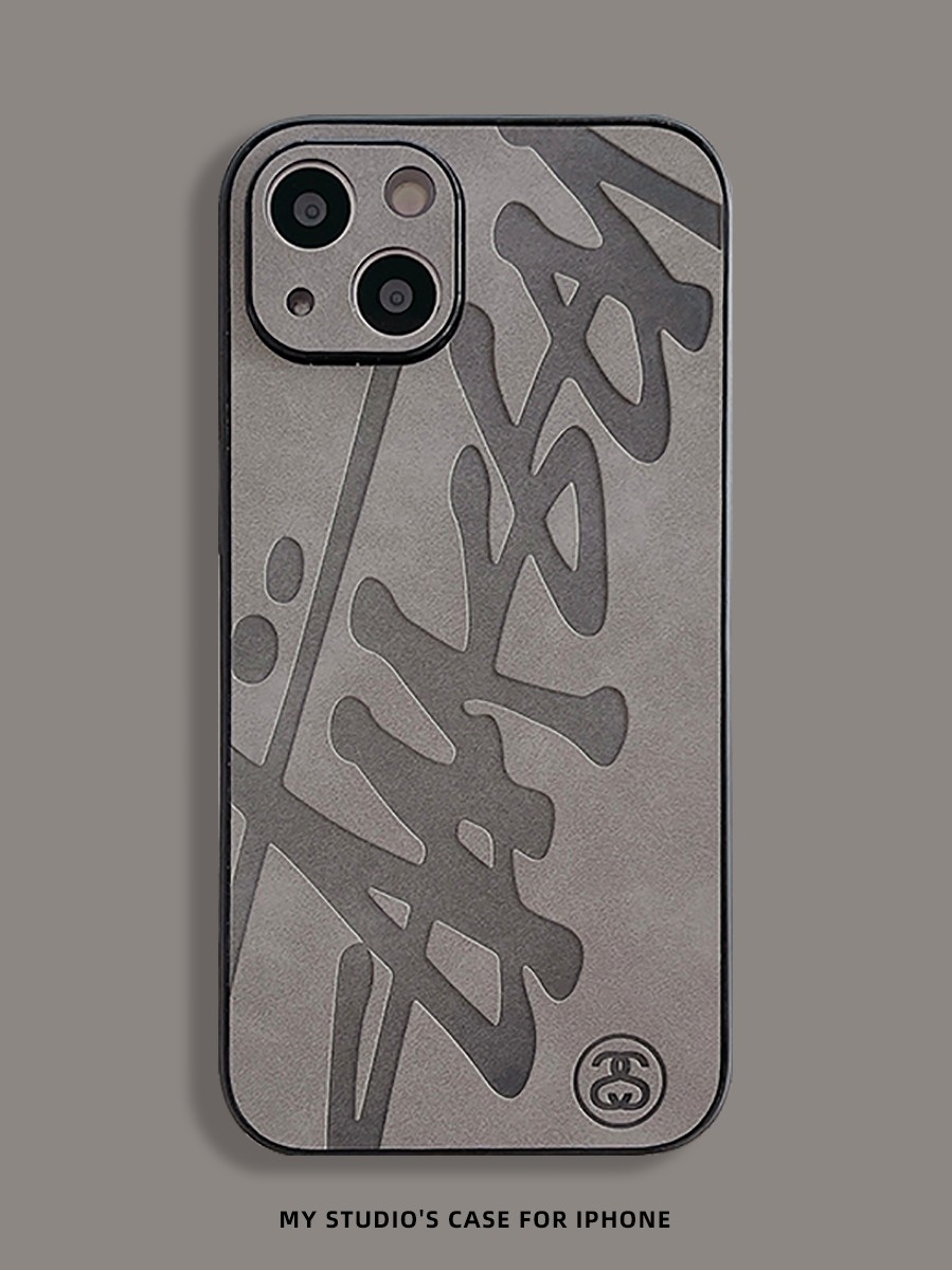 Capa da marca Stussy para iPhone 13 Pro Max em camurça, capa para iPhone 15 Pro e iPhone 14, unissex, com revestimento completo, base rígida, bordas retas, à prova de quedas, capa protetora para iPhone 11 e iPhone XR, iPhone 14 Pro Max