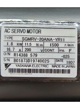 安川伺服电机SGMGV-1AADA6175ADA6155 议价