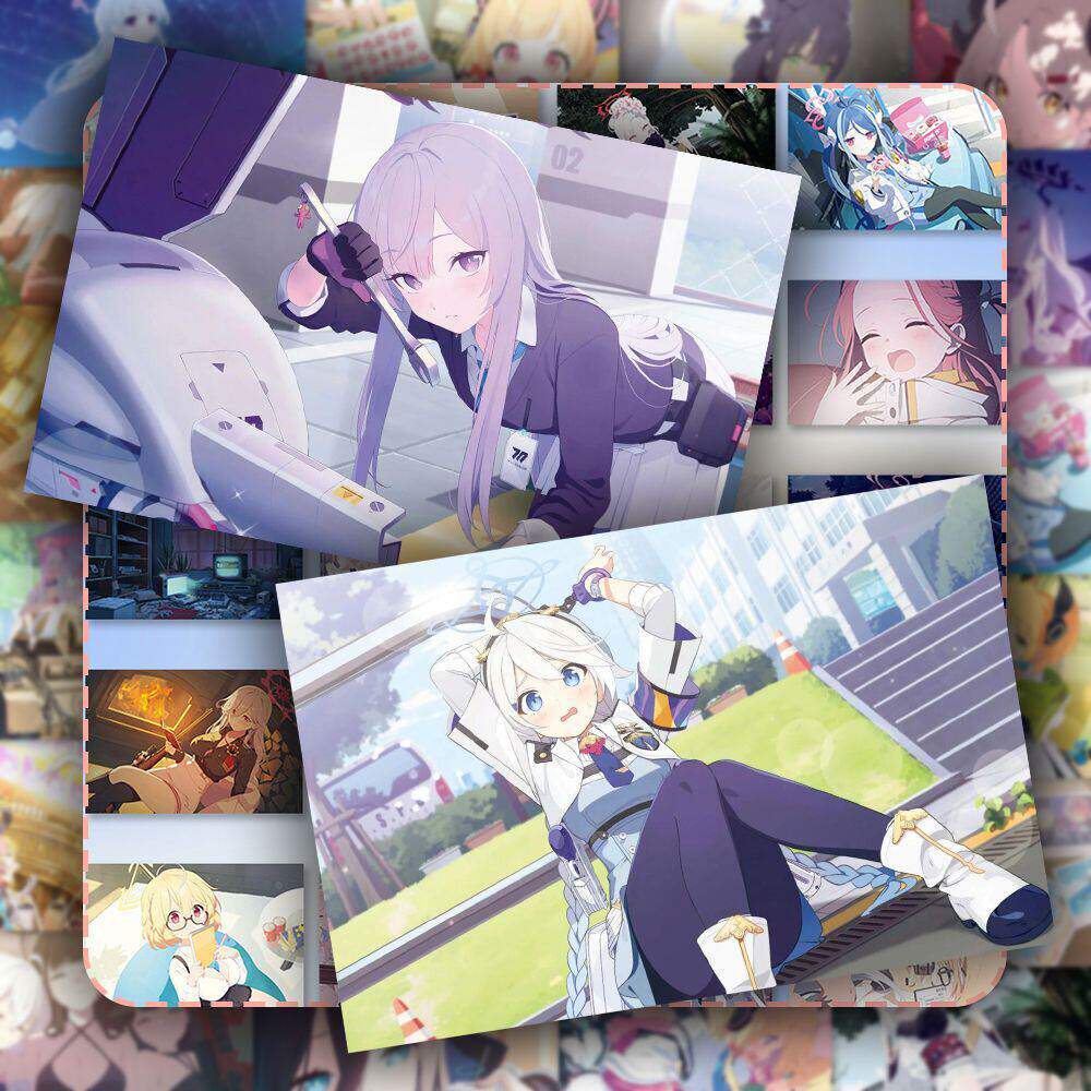 Blue Archive蔚蓝档案壁纸贴画二次元萝莉贴纸DIY手机壳平板防水