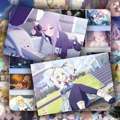 Blue Archive蔚蓝档案壁纸贴画二次元萝莉贴纸DIY手机壳平板防水