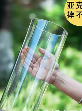 新款超高深桶圆柱形细长塑料透明防水实验测试桶亚克力桶特大加厚
