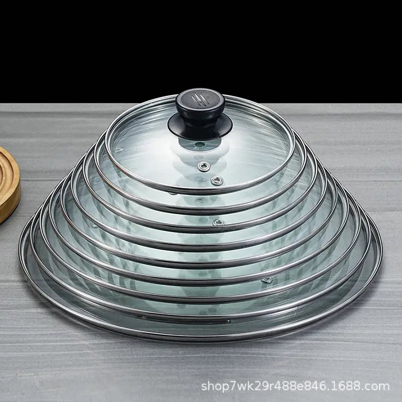 苏泊尔通用锅盖家用钢化玻璃32cm炒锅30/28/26透明耐高温炒菜盖子