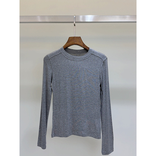 品牌原单女柔软亲肤0.3MM超轻量羊绒软壳山羊绒打底衫上衣-1289