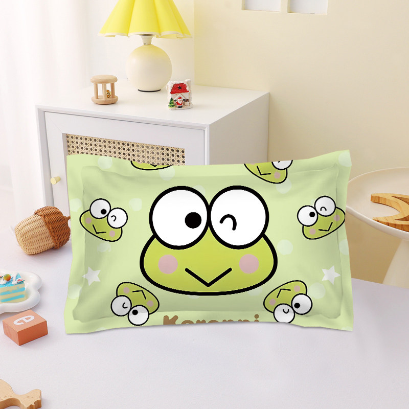 大眼蛙全棉枕套儿童卡通枕头套子男女学生家用单人单个学生宿舍