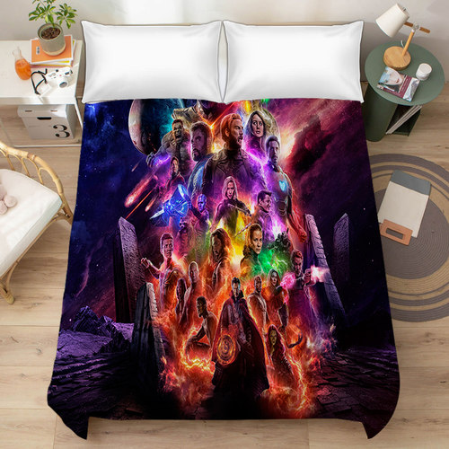 电影复仇者联盟磨毛床单钢铁侠男女生寝室被单学生寝室床上用品