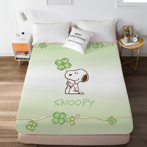 史努比床笠可爱卡通男生学生宿舍卧室全包床垫床罩防尘透气可机洗