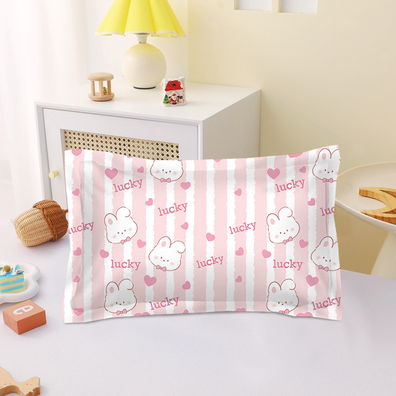 纯棉日系可爱卡通爱心兔枕套单个枕芯套全棉学生宿舍单人枕头套子,床上用品,枕套,淘宝优惠券,粉丝福利购,淘宝优惠卷