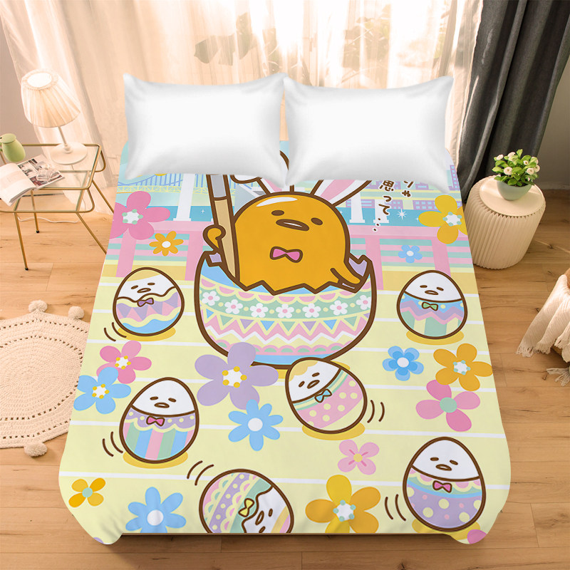 卡通懒蛋蛋水晶绒床单可爱鸡蛋儿童寝室学生宿舍冬季保暖单人被单