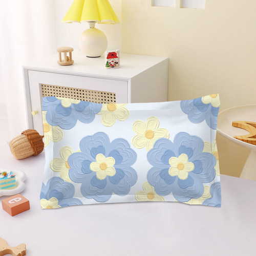 田园系花卉纯棉儿童枕头套子