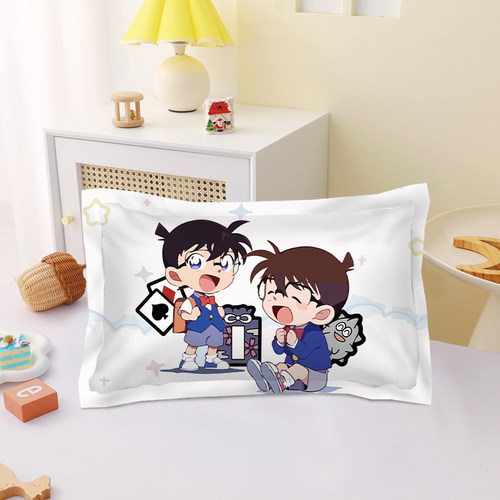 卡通名侦探柯南全棉枕套工藤新一可爱纯棉枕头套子男女生寝室宿舍