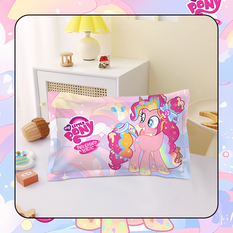 可爱小马驹全棉枕套卡通小马宝莉动画女生寝室学生宿舍单人枕头套