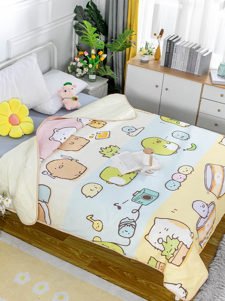 夏凉被办公室卡通男女孩可爱生物夏季凉感丝空调薄被子可水洗双人,床上用品,化纤被,淘宝优惠券,粉丝福利购,淘宝优惠卷