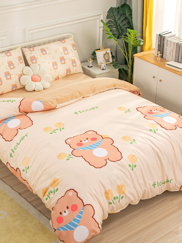 纯棉卡通纯棉卡通熊四件套