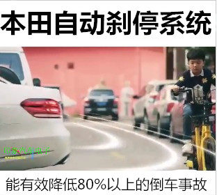 适用本田雅阁冠道crv倒车雷达图片