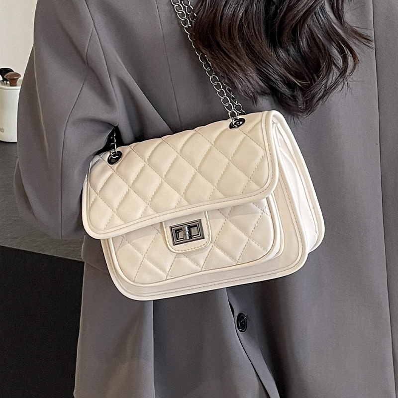 小香风菱格链条包包女韩版时尚百搭腋下包2025夏季新款简约单肩包