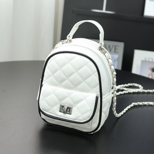 韩版百搭菱格链条日常通勤包包女2025夏季新款时尚简约轻便双肩包