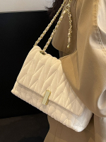 Korean simple casual bag for women 2026 spring and summer new fashion rhombus small square bag high-end niche shoulder bag