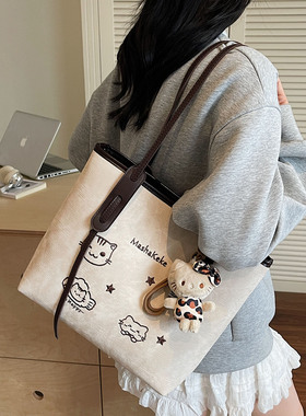 高级感小众设计包包女大容量托特包2025新款通勤简约百搭单肩通包