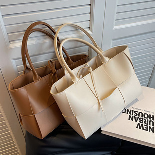 大容量编织手提包包女2025新款 通勤托特包 高级质感单肩腋下包时尚