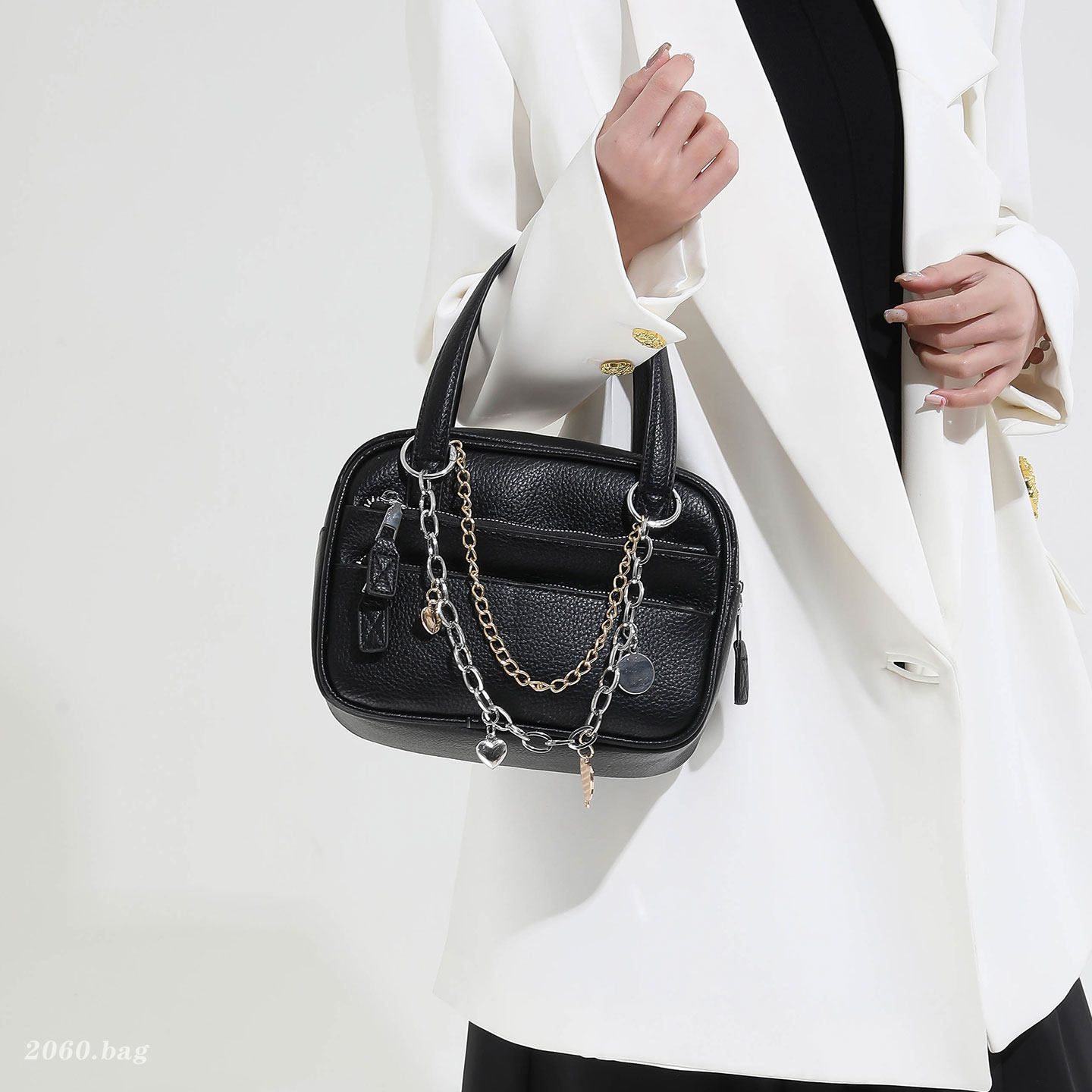韩版时尚链条小方包女2026新款单肩包休闲通勤高级感手提包百搭,箱包皮具/热销女包/男包,小方包,淘宝优惠券,粉丝福利购,淘宝优惠卷