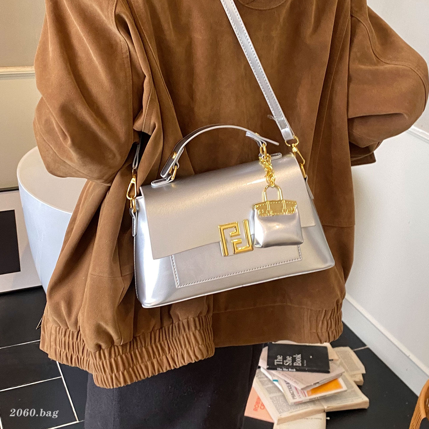 轻奢小众油蜡皮包包女2026新款复古百搭单肩斜挎包大容量手提包,箱包皮具/热销女包/男包,通用款女包,淘宝优惠券,粉丝福利购,淘宝优惠卷