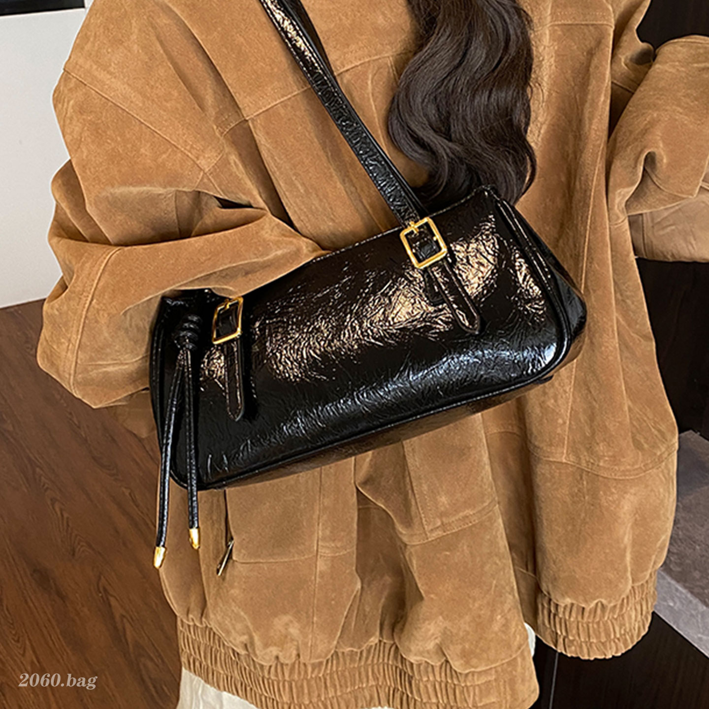 韩版新款时尚洋气精致少女气质高级单肩手提2025秋季女式枕头包包