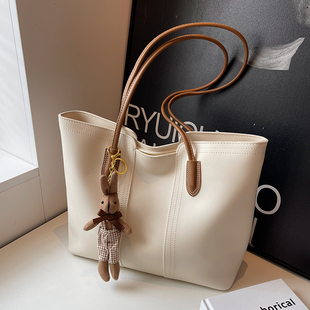 大学生上课通勤大容量包包女2025新款 百搭托特包高级感单肩包 时尚