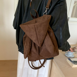 百搭休闲女式 时尚 新款 大容量双肩包包2025外出通勤秋季 背包 个性