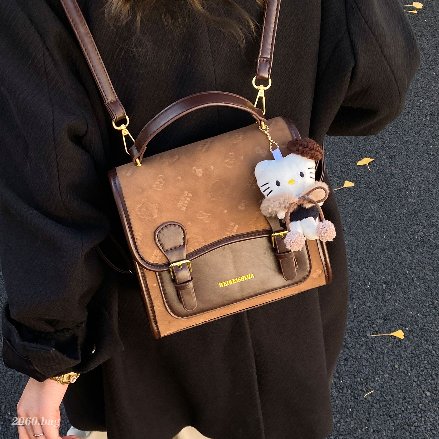 学院风韩版小众设计双肩包2025新款简约百搭复古轻便超火女斜挎包