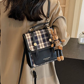 复古双肩包女2025新款 时尚 单肩手提包高级感旅行背包百搭学生书包