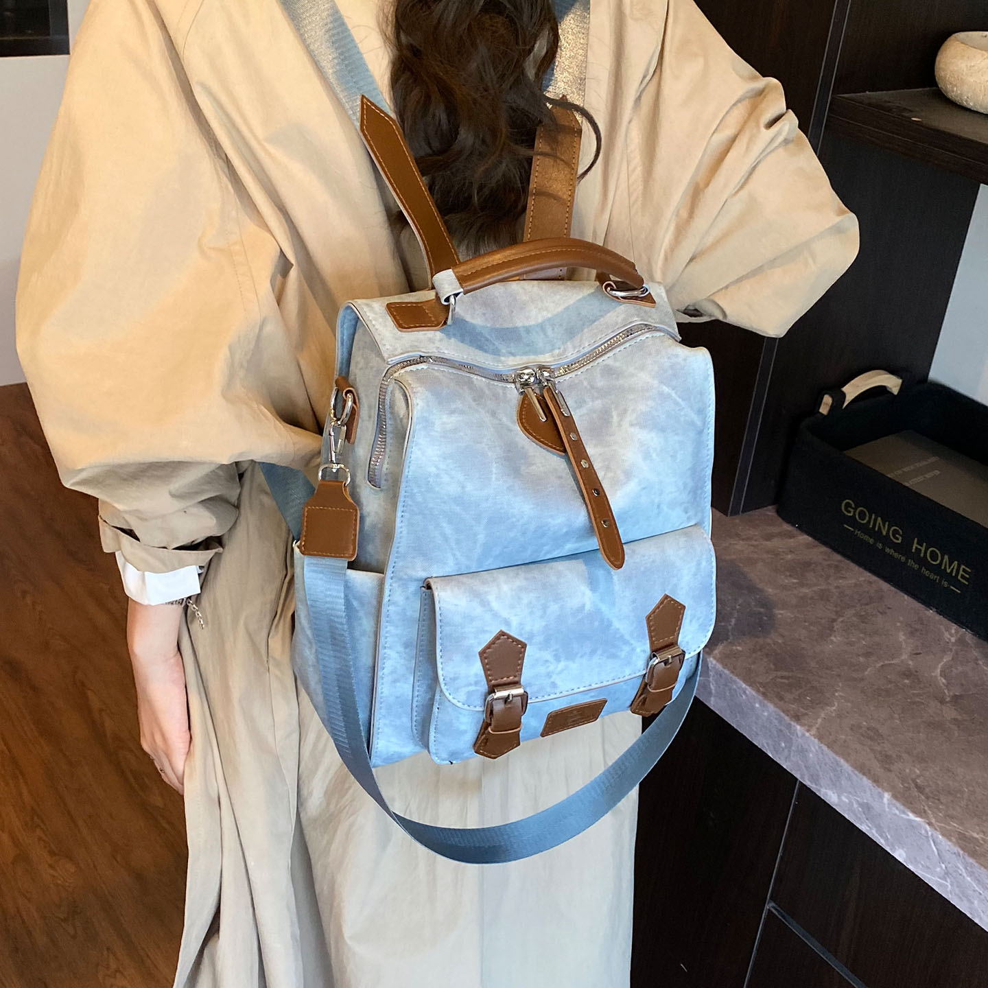 大容量复古今年新款流行双肩包2025通勤学生上课休闲韩版百搭背包