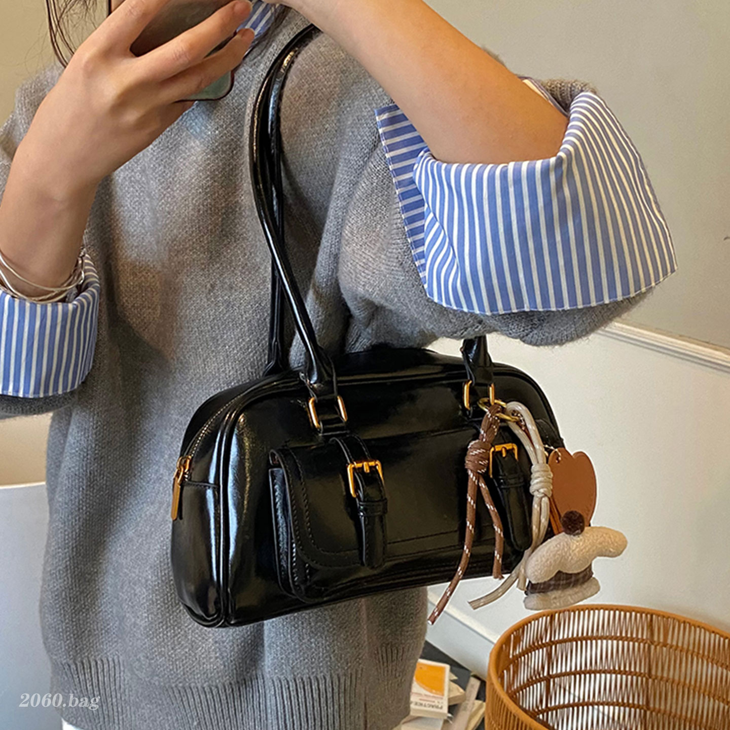 气质百搭通勤皮质洋气时尚精致单肩手提简约2025秋冬女式腋下包