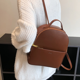 春夏百搭复古双肩包高级感ins爆款 时尚 简约大容量书包女2025新款
