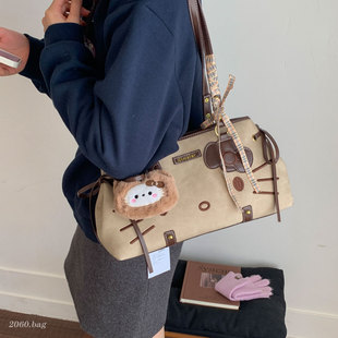 单肩手提包包 女式 洋气时尚 精致百搭少女感卡通可爱简约2025冬季