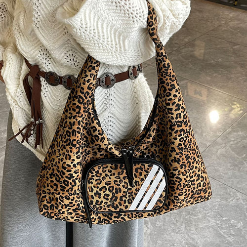 豹纹包包女式2025新款潮夏季时尚流行单肩包托特包休闲百搭通勤