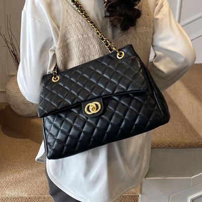 气质时尚高级感菱格精致百搭通勤洋气2025冬季女式单肩斜挎手提包