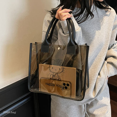 小众百搭高级感时尚透明单肩果冻包包女2026夏季新款大容量托特包