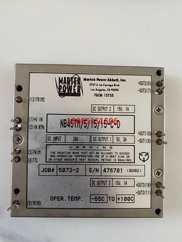 电源模块MARTEK POWER