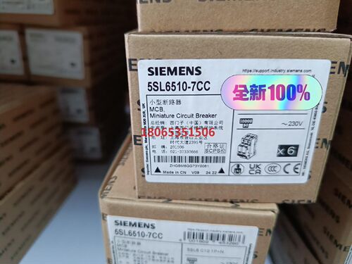 5SL6510-7CC/小型断路器 230V 6kA1+N