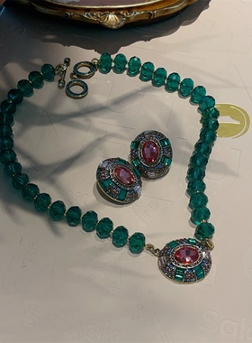 古风重工宝石项链耳环宝石
