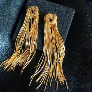 狂飙大嫂陈书婷高叶同款欧美夸张蛇骨链高级流苏耳环轻奢打结耳饰