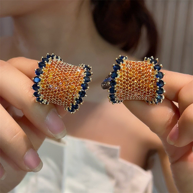 法式耳环轻奢重工微镶满锆石C圈耳扣耳环S925银针,饰品/流行首饰/时尚饰品新,耳环,淘宝优惠券,粉丝福利购,淘宝优惠卷