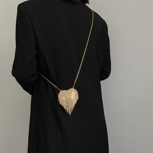 三环路爱心闪钻流苏包