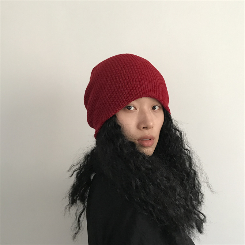 三环路包头帽纯色简约冬厚保暖帽