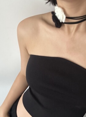 三环路针织彩色双绳项链