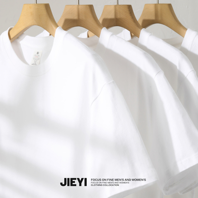 男女T恤圆领上衣纯棉短袖打底衫