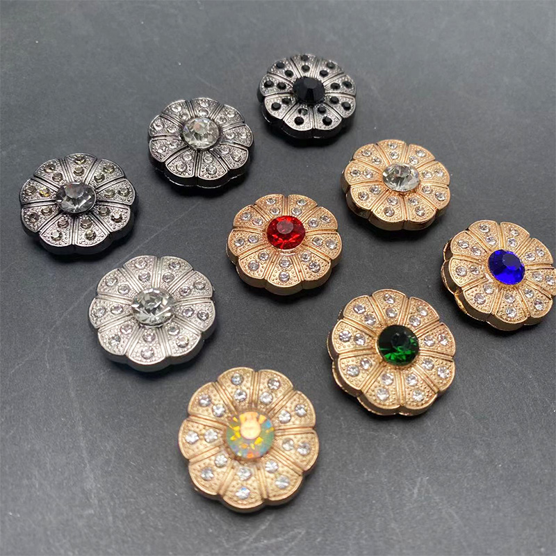 圆形粘钻彩色撞钉金属镀金装饰配件辅料服饰箱包鞋帽DIY铆钉散珠