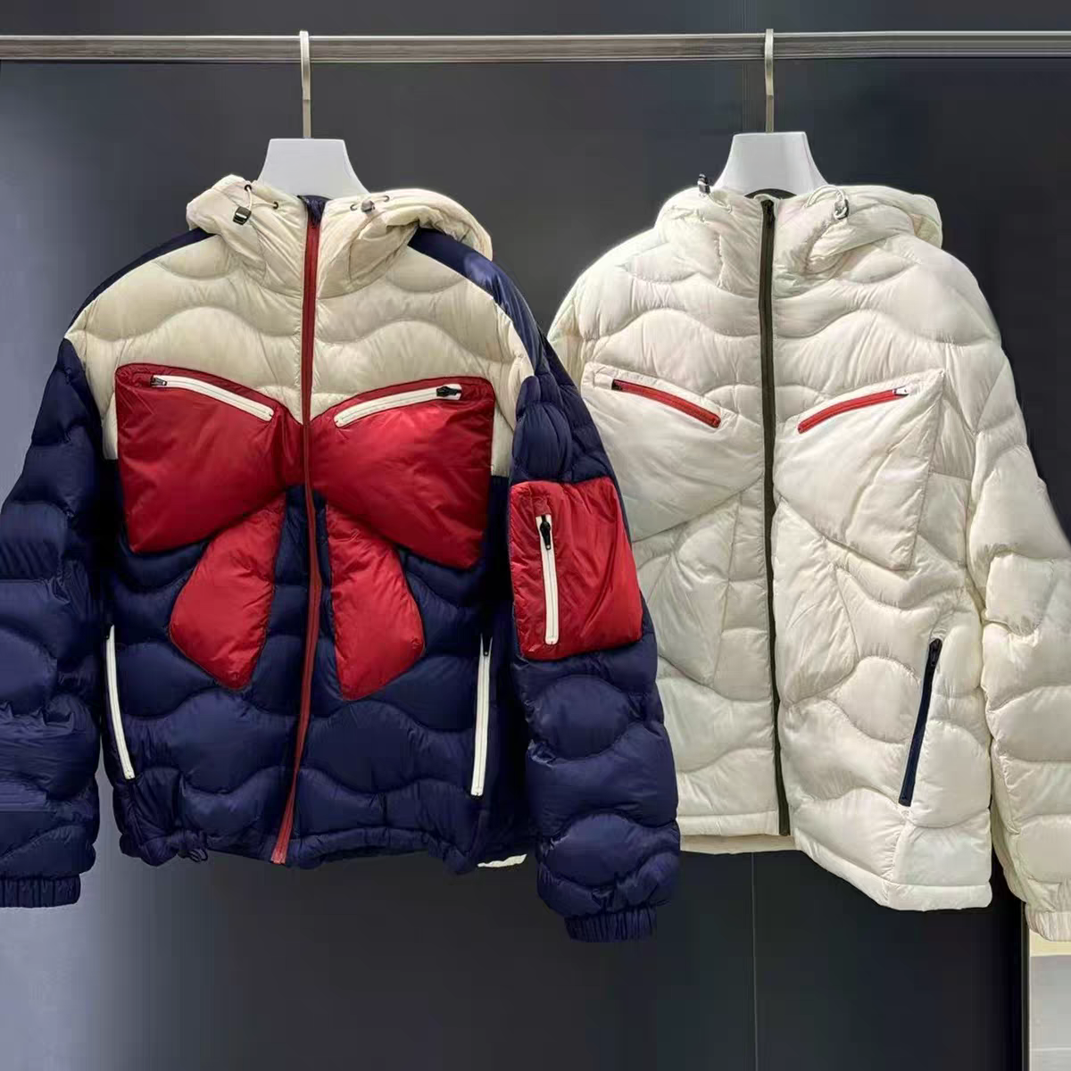 晴乌丫2025冬季新款经典蝴蝶结户外鹅绒羽绒服UY25432Y119175